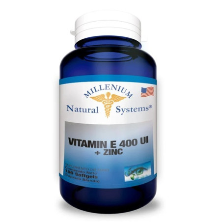 ( ) VITAMIN E 400 UI   ZINC 100SOFTGELS NATURAL SYSTEMS