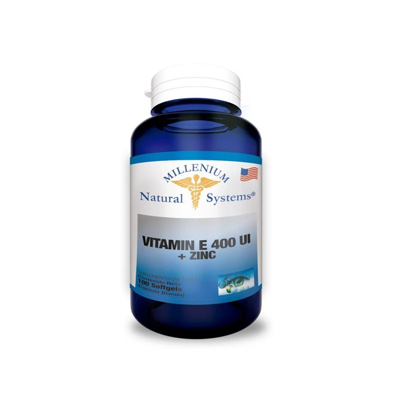 ( ) VITAMIN E 400 UI   ZINC 100SOFTGELS NATURAL SYSTEMS