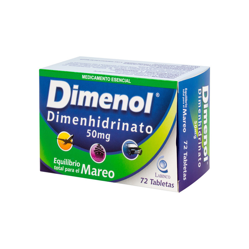 DIMENOL 50 MG 72 TABLETAS
