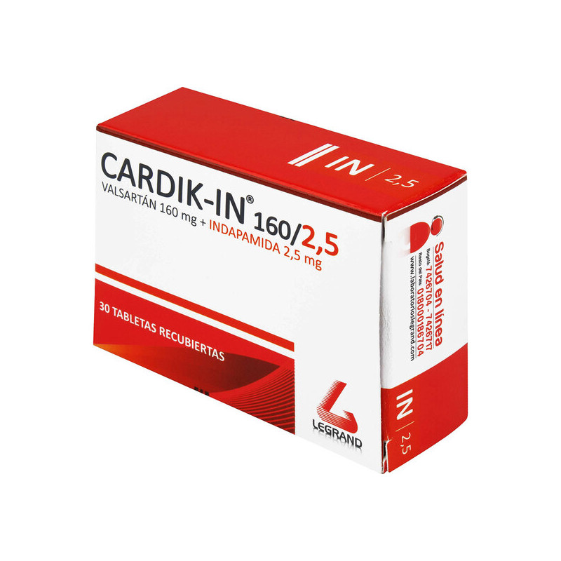 CARDIK-IN 160/2.5 MG 30 TABLETAS