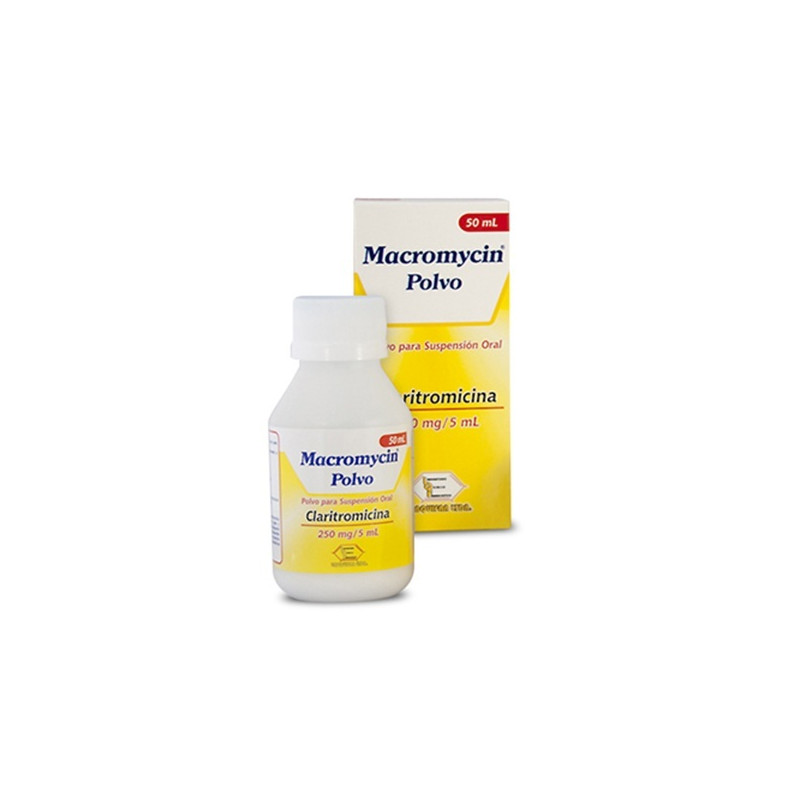 CLARITROMICINA (MACROMYCIN) SUSP FCO 50 ML BIOQUIFAR