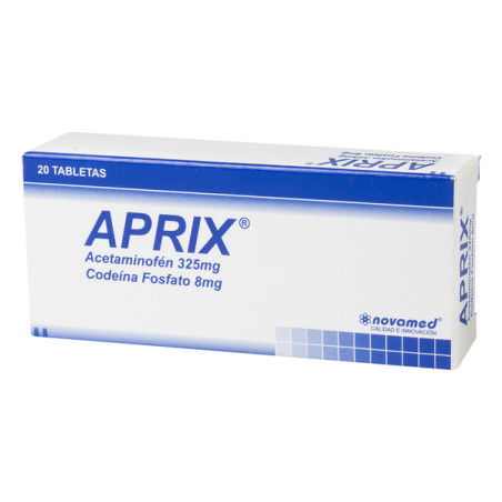 APRIX 325/8 MG 20 TABLETAS