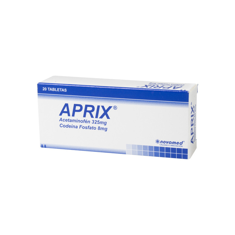 APRIX 325/8 MG 20 TABLETAS