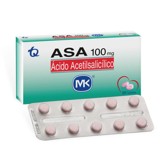 ASA 100 MG 20 TABS MK