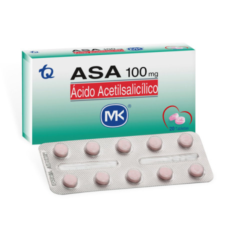 ASA 100 MG 20 TABS MK