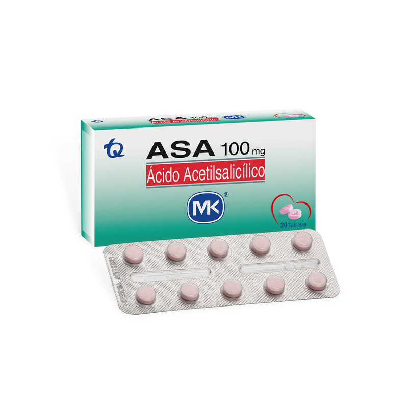 ASA 100 MG 20 TABS MK