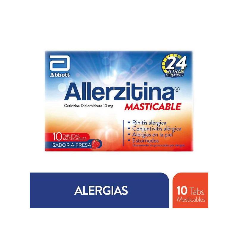 ALLERZITINA MASTICABLE FRESA 10MG 10TBS