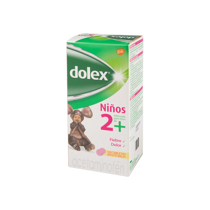 DOLEX PEDIATRICO 100 TABLETAS MASTICABLE