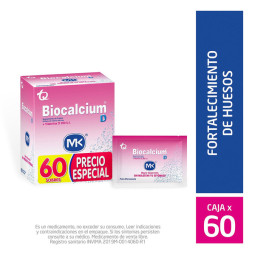 BIOCALCIUM D POLVO 500 MG 60 SBS P.ESPEC