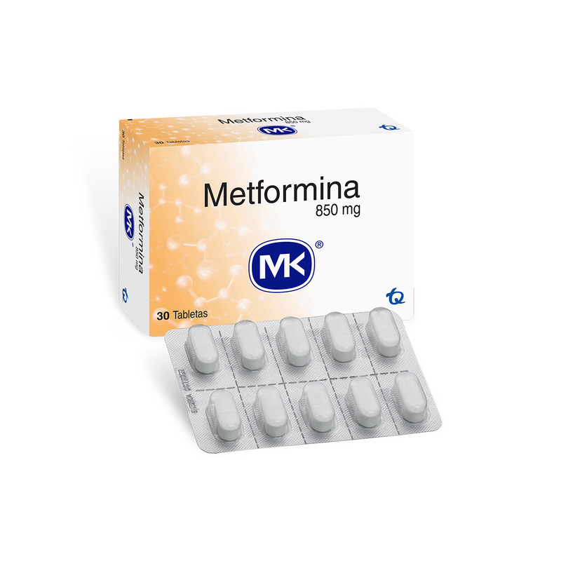 METFORMINA 850 MG 30 TABLETAS MK