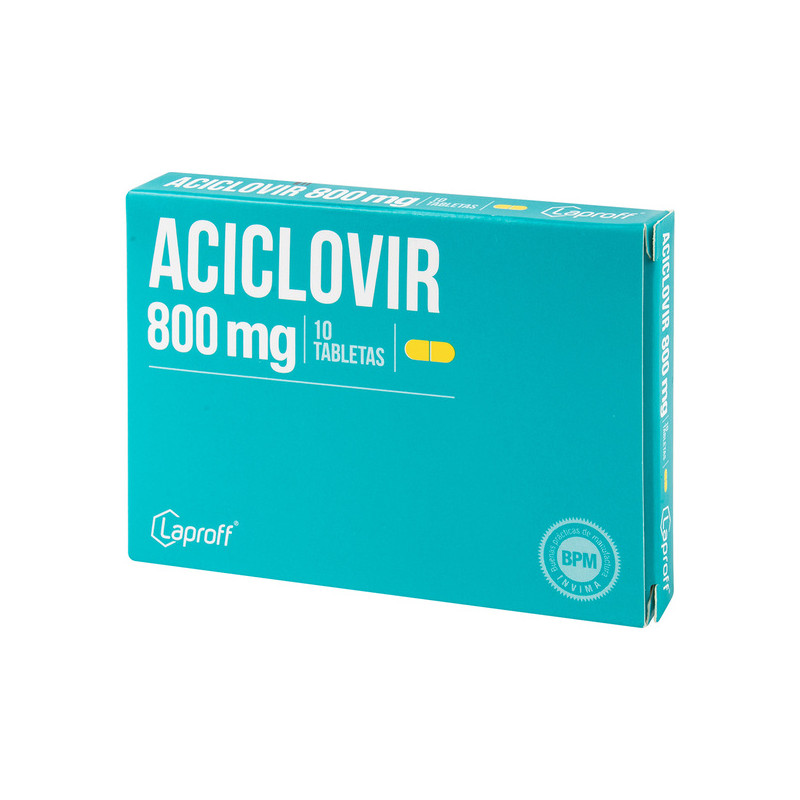 ACICLOVIR 800 MG 10 TABLETAS LP