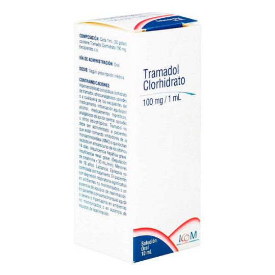( ) TRAMADOL 100 MG GOTAS 10 ML ICOM MQ