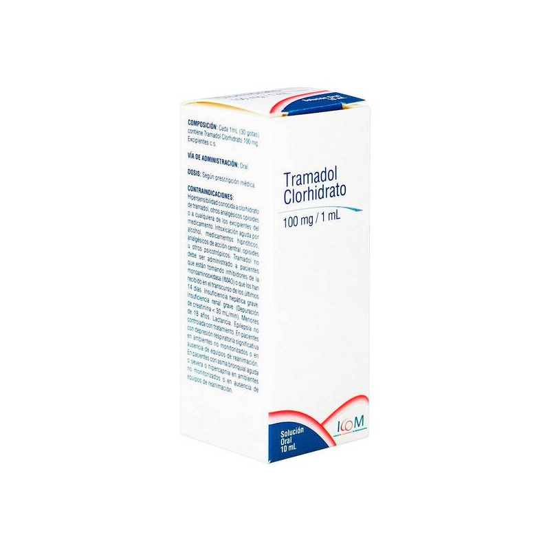 ( ) TRAMADOL 100 MG GOTAS 10 ML ICOM MQ