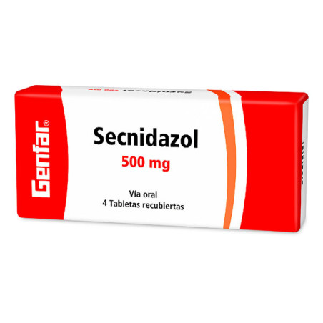 ( ) SECNIDAZOL 500 MG 4 TABLETAS GF