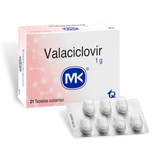 VALACICLOVIR 1 G 21 TBS MK (A)(3% )(PAE)