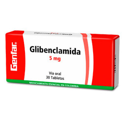 ( ) GLIBENCLAMIDA 5 MG 30 TBS GF