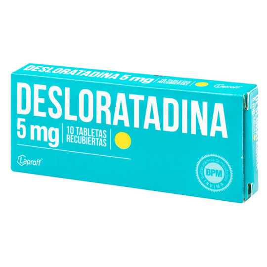 DESLORATADINA 5 MG 10 TABLETAS LP