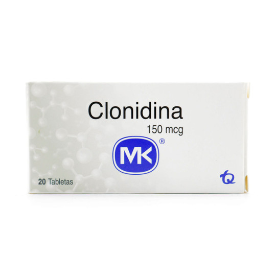 CLONIDINA 150 MG 20 TABLETAS MK