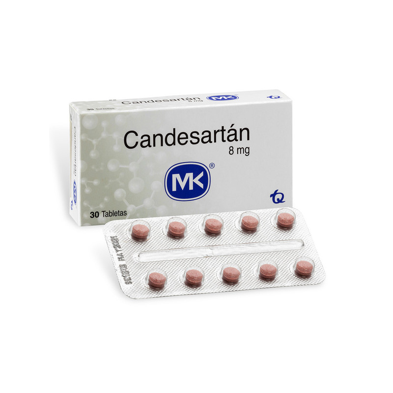 CANDESARTAN 8 MG 30 TABLETAS MK(M)13999