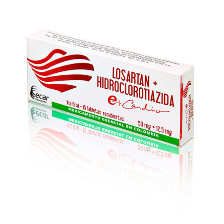 LOSARTAN 50 MG HCT 12.5 MG 15 TBS EC