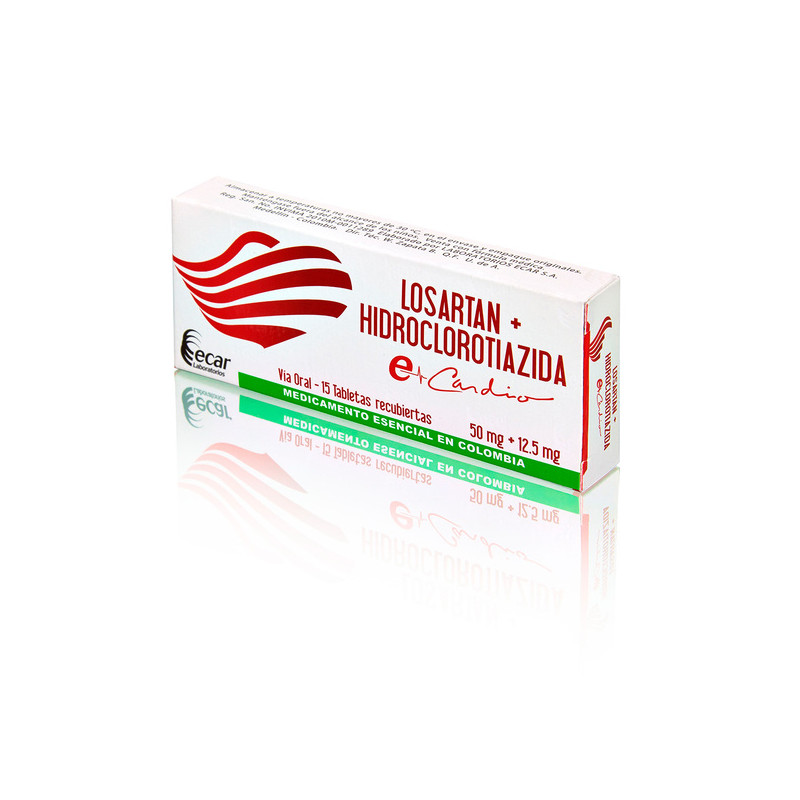 LOSARTAN 50 MG HCT 12.5 MG 15 TBS EC