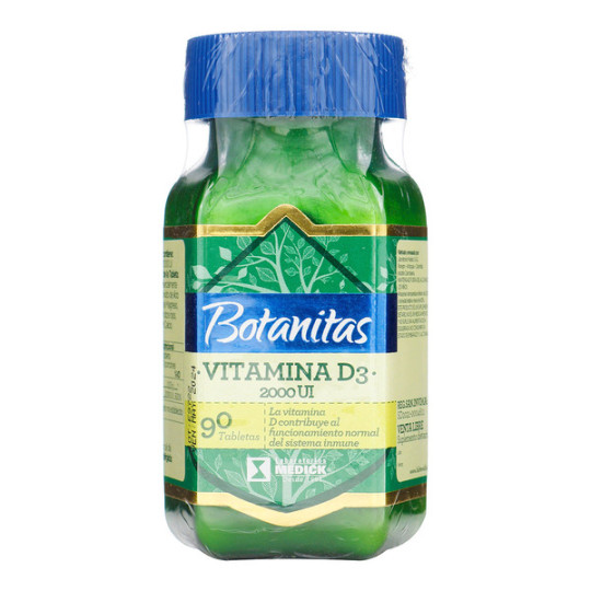 VITAMINA D3 2000 UI BOTANITAS 90 TBS
