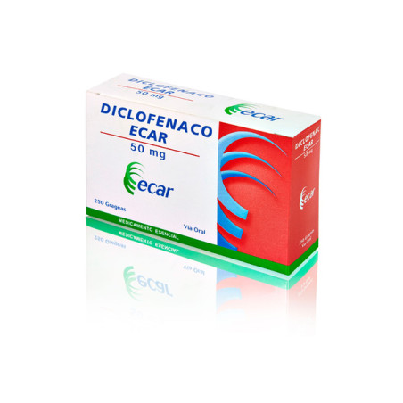DICLOFENACO 50 MG 250 GRAGEAS ECAR