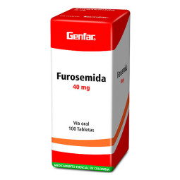 ( ) FUROSEMIDA 40 MG 100 TABLETAS GF