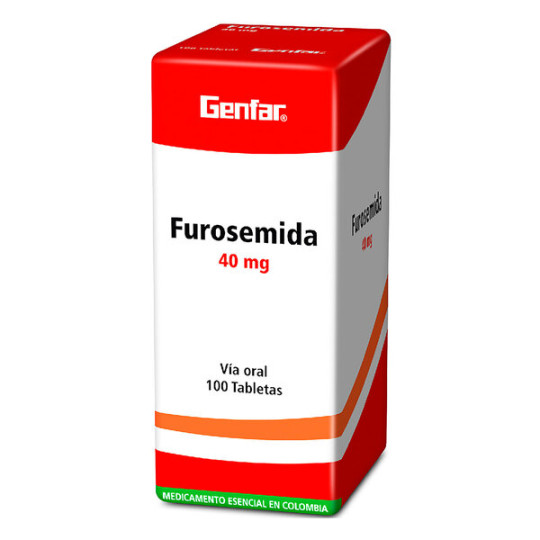 ( ) FUROSEMIDA 40 MG 100 TABLETAS GF