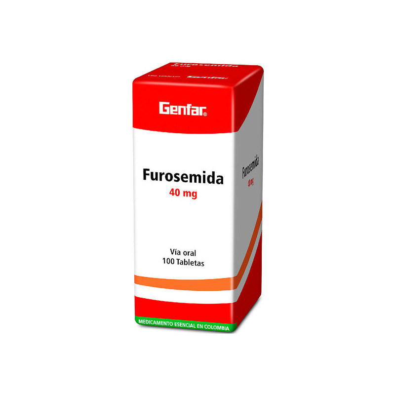 ( ) FUROSEMIDA 40 MG 100 TABLETAS GF