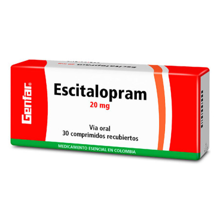 ( ) ESCITALOPRAM 20 MG 30 COMPRIMIDOS GF