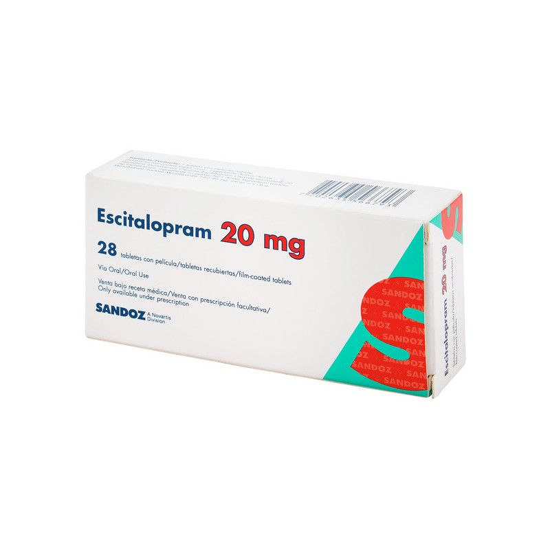 ESCITALOPRAM 20 MG 28 TABLETAS SZ
