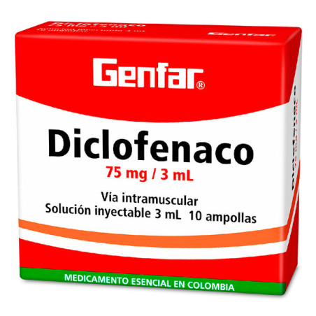 ( ) DICLOFENACO 75 MG 10  AMPOLLAS GF