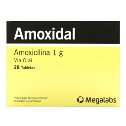 AMOXIDAL 1 GRAMO 28 TABLETAS