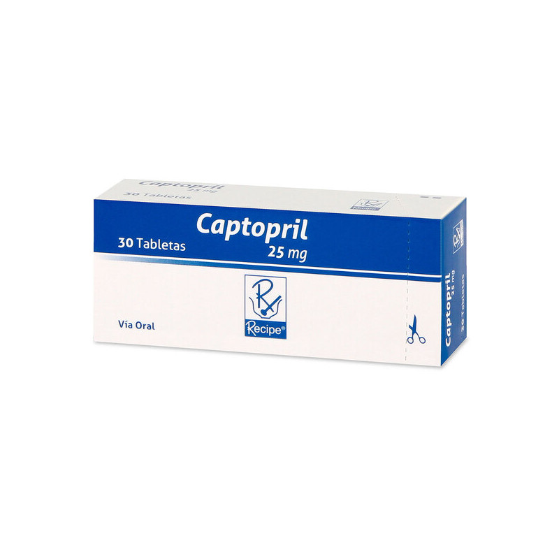CAPTOPRIL 25 MG 30 TABLETAS RC