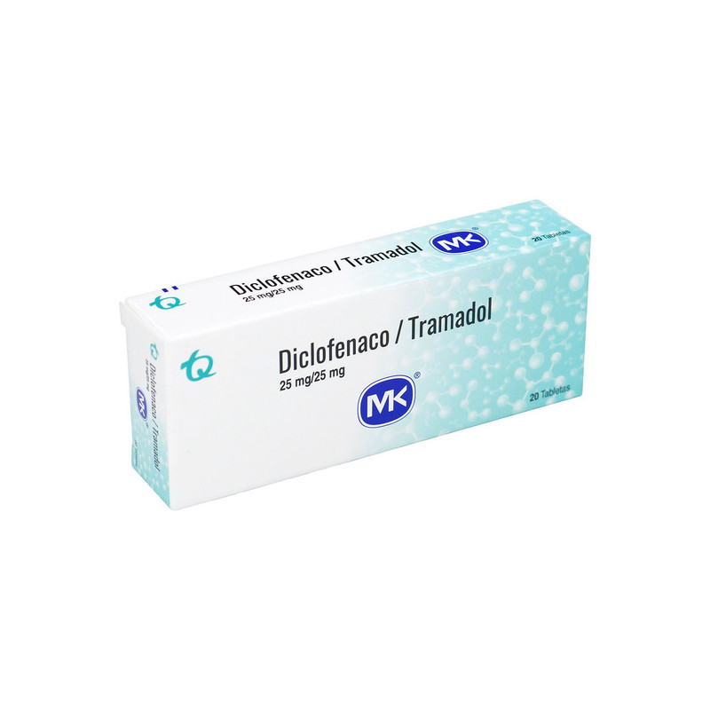 DICLOFENACO + TRAMADOL 25/25 MG 20TBS MK