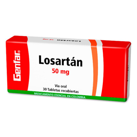 ( ) LOSARTAN 50 MG 30 TABLETAS GF