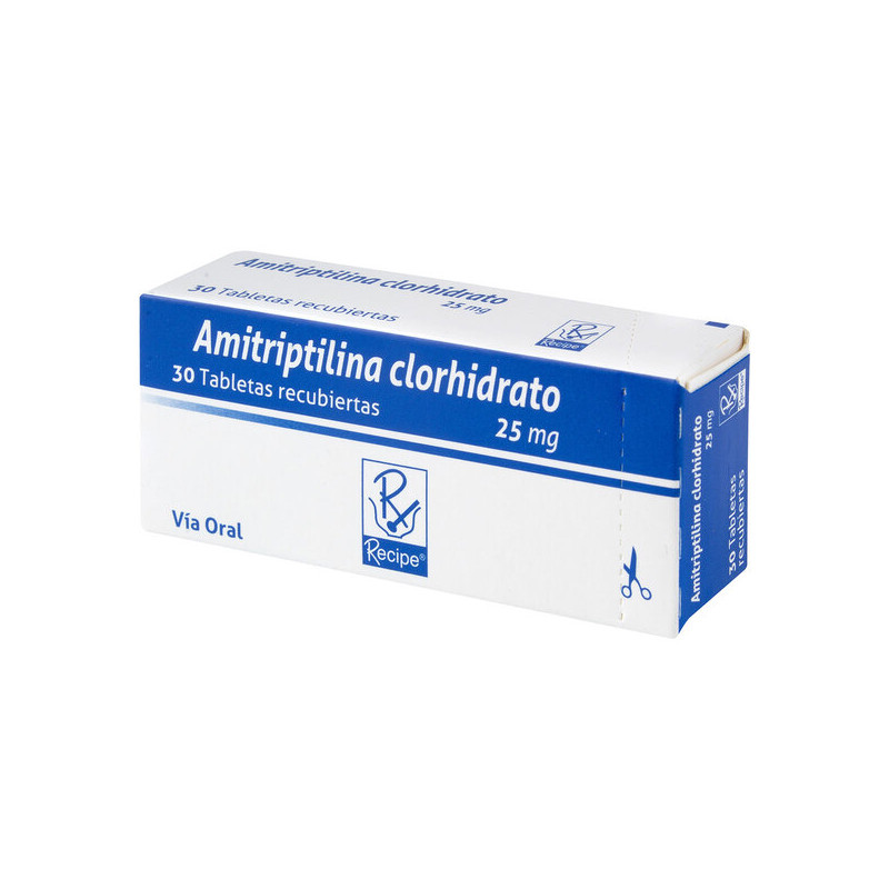 AMITRIPTILINA 25 MG 30 TABLETAS RC