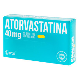 ATORVASTATINA 40 MG 30 TABLETAS LP