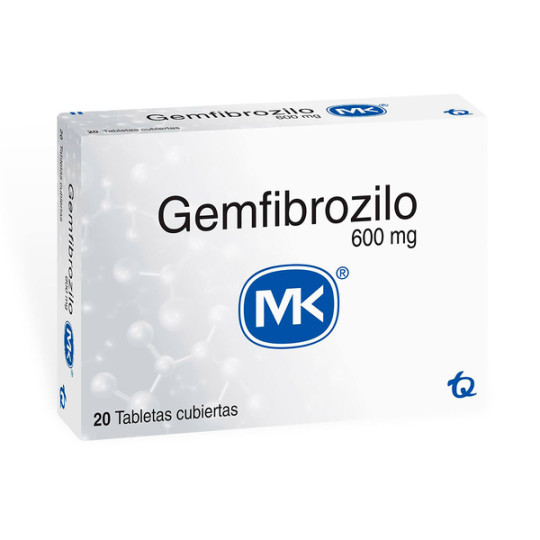 GEMFIBROZILO 600 MG 20 TABLETAS MK