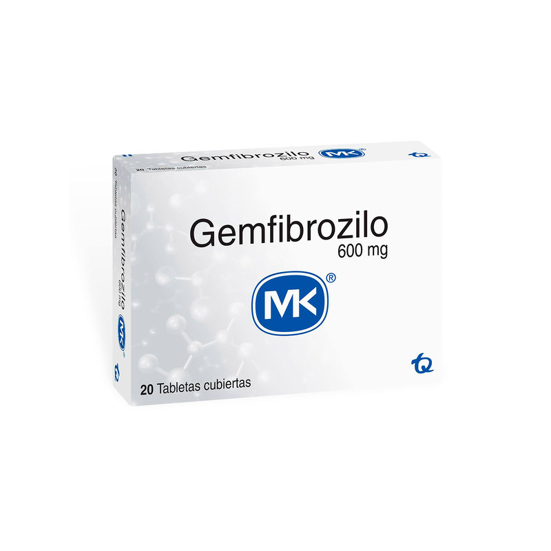 GEMFIBROZILO 600 MG 20 TABLETAS MK