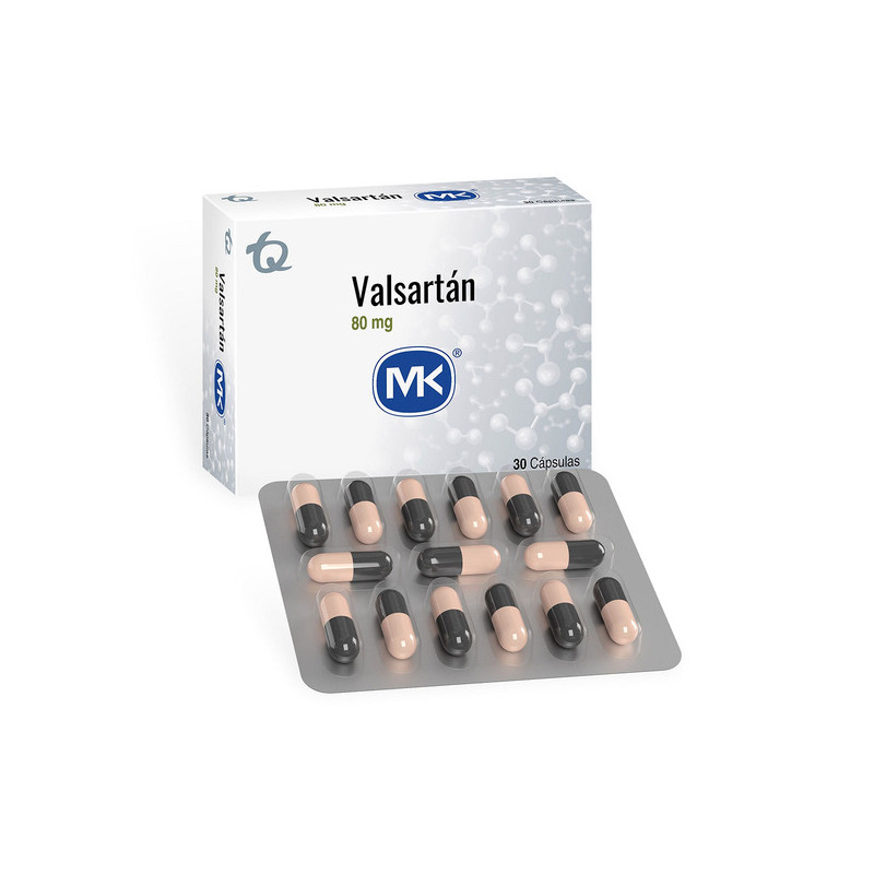 VALSARTAN 80 MG 30 CAPSULAS MK