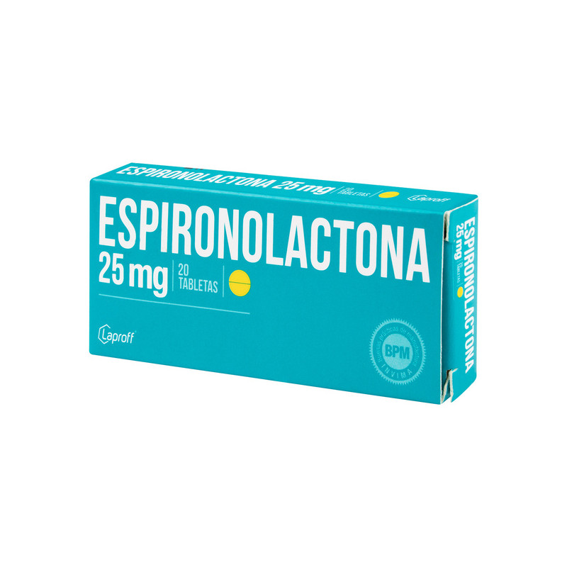ESPIRONOLACTONA 25 MG 20 TABLETAS LP