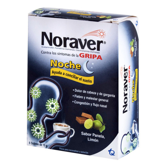 NORAVER GRIPA BEBIDA NOCHE 15 GR 6 SBS