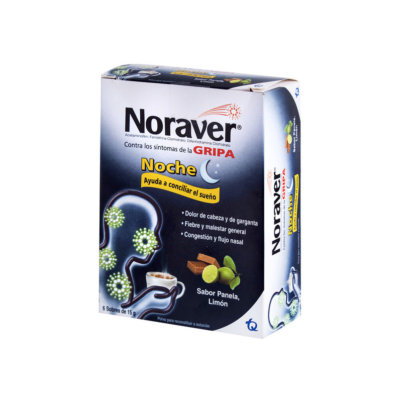 NORAVER GRIPA BEBIDA NOCHE 15 GR 6 SBS