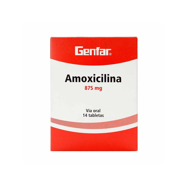( ) AMOXICILINA 875 MG 14 TABS GF