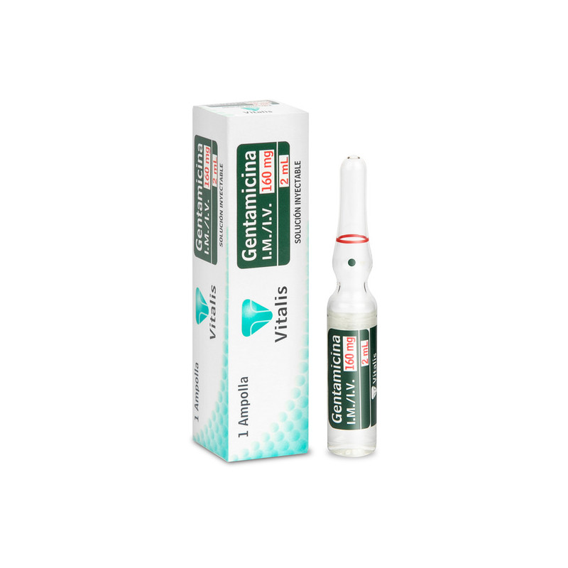 GENTAMICINA 160MG/2ML 1 AMPOLLA VT