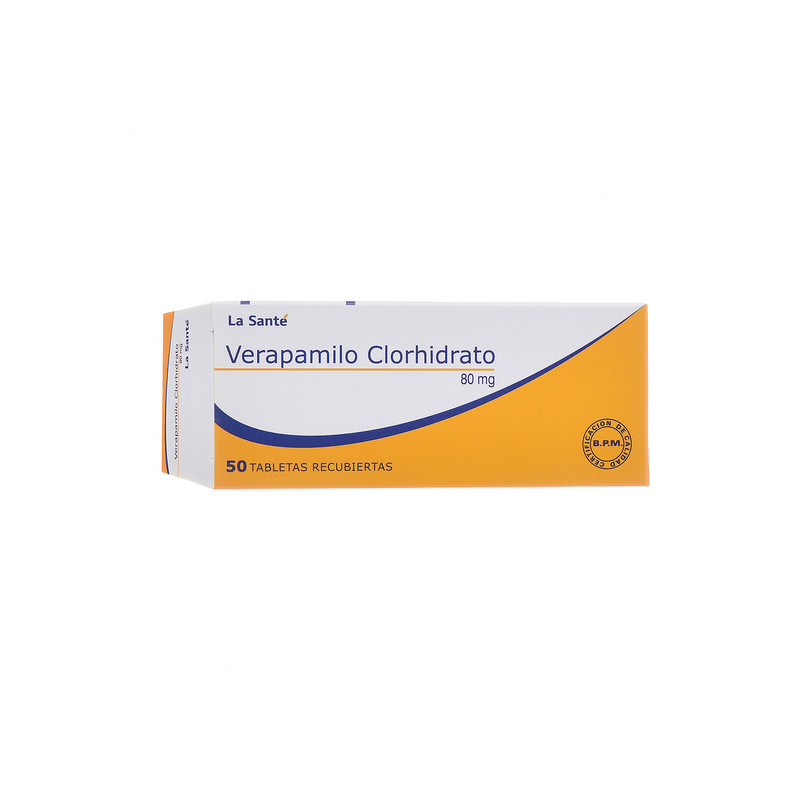 ( ) VERAPAMILO 80 MG 50 TABLETAS LS