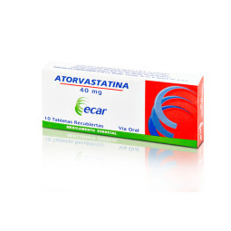 ATORVASTATINA 40 MG 10 TABLETAS EC                