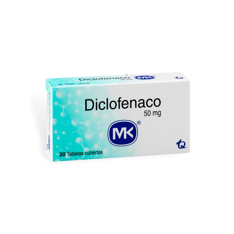 DICLOFENACO 50 MG 20 TABLETAS MK
